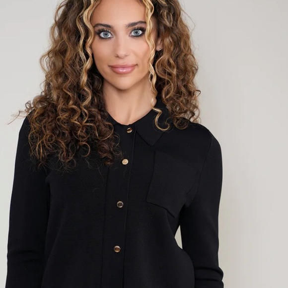 ALEEZA PARIS SATIN RUFFLE BLOUSE - Picture 2 of 5